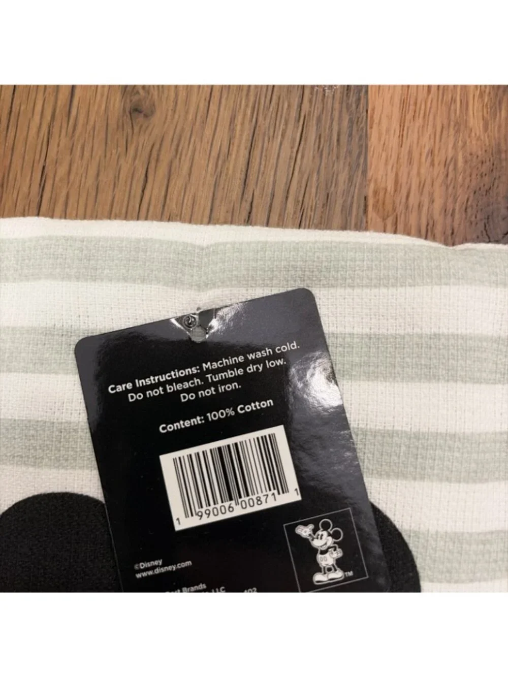 NWT~ Two Disney Mickey Mouse Kitchen Towels~Cotton ~ 15 x 25”